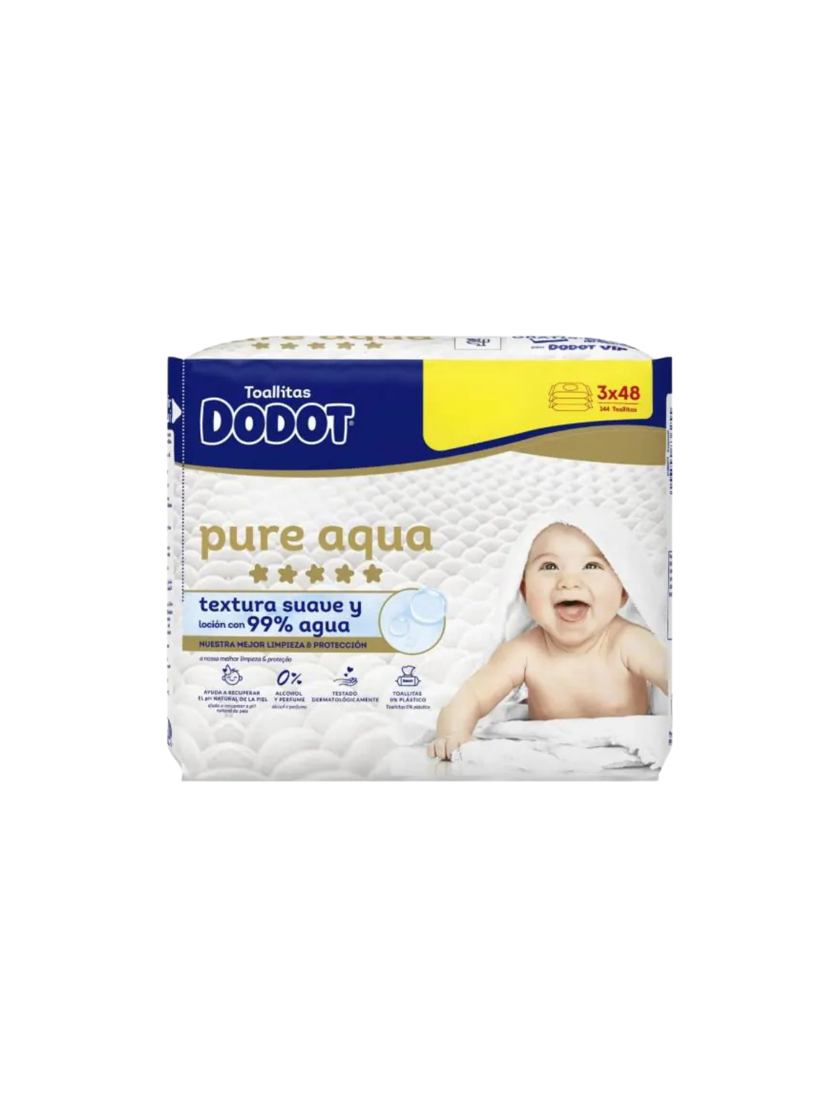 Dodot aqua pure toallitas humedas 144 u