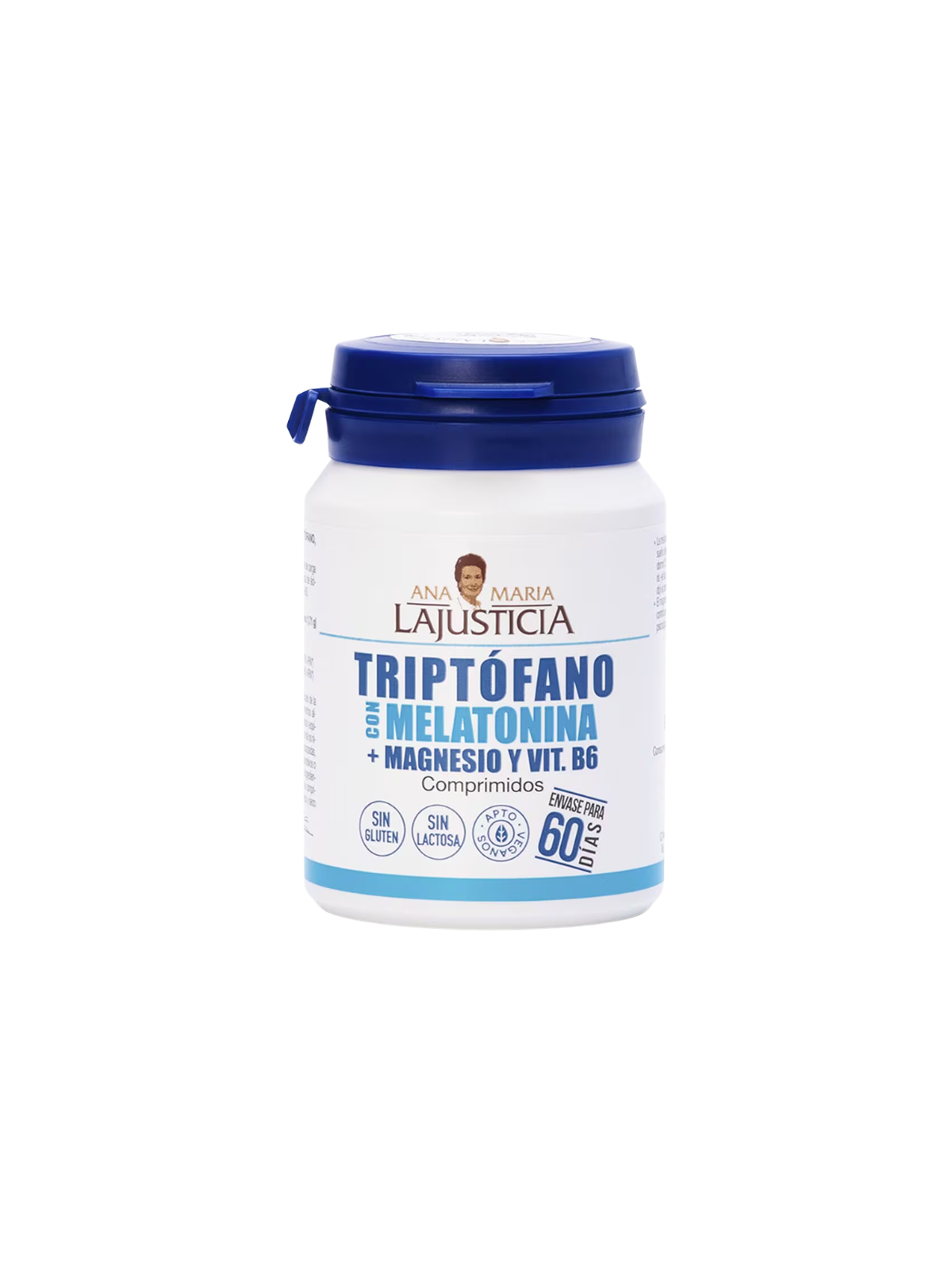 Lajusticia triptofano con melatonina + magnesio y vit b6 60