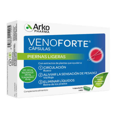 Arkopharma Venoforte piernas ligeras 30 capsulas