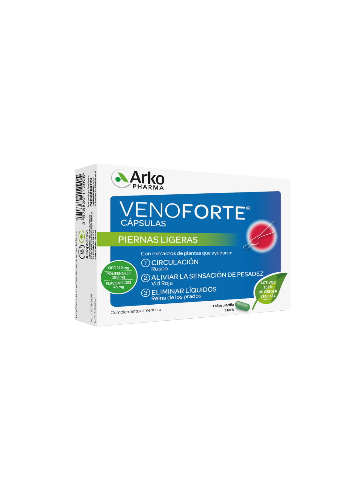 Arkopharma Venoforte piernas ligeras 30 capsulas