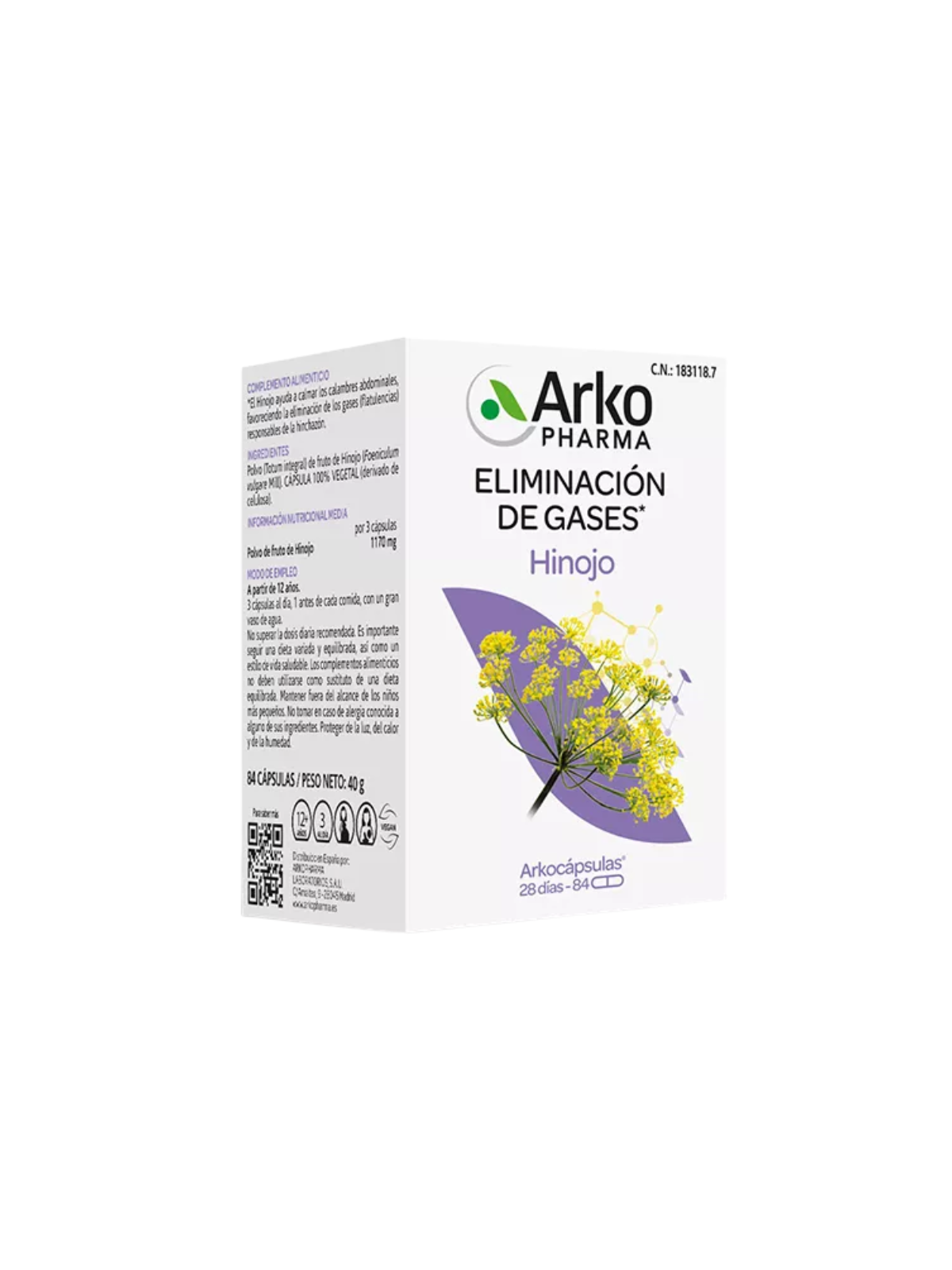 Arkopharma hinojo 45 caps