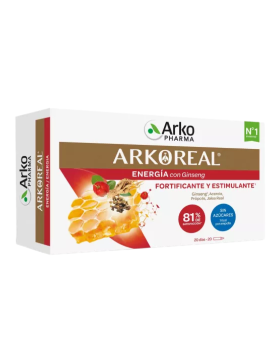 Arkoreal jalea real + ginseng 20 amp