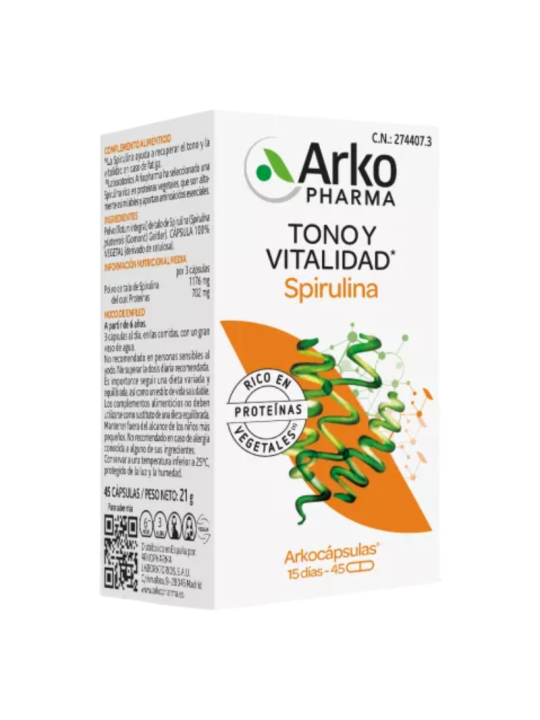 Arkocápsulas Spirulina 45 cápsulas