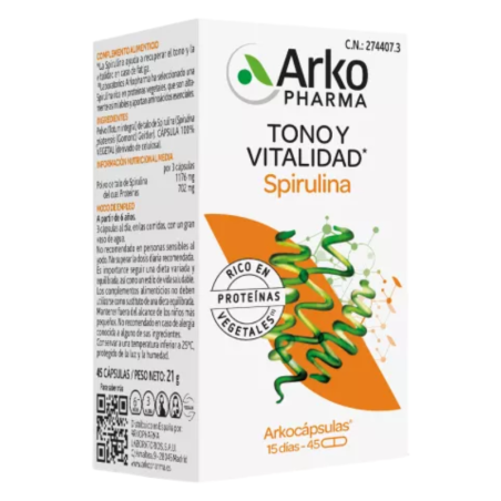 Arkocápsulas Spirulina 45 cápsulas