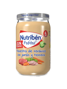 Nutriben jamon y ternera con menestra de verdura potito 235 g