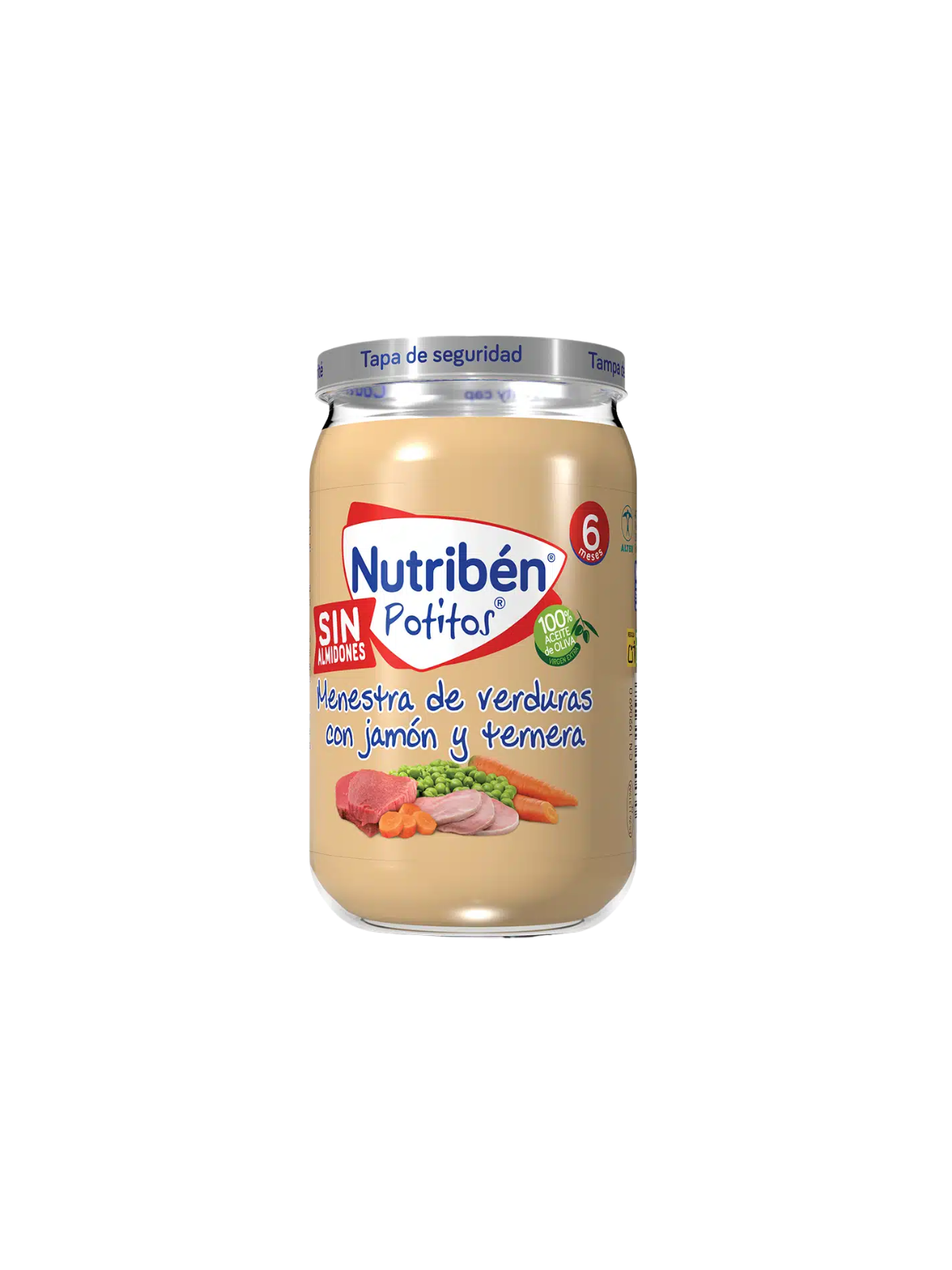 Nutriben jamon y ternera con menestra de verdura potito 235 g
