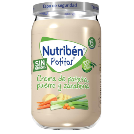 Nutriben crema de patata puerro y zanahoria potito 235 g