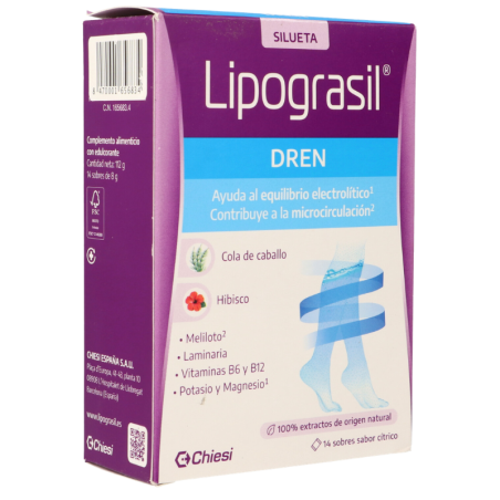 Lipograsil drenante 8g 14 sobres citricos
