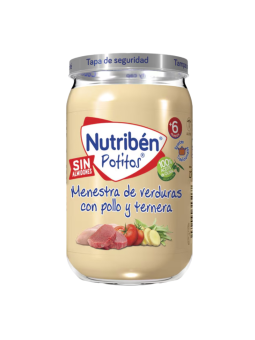 Nutriben guiso de pollo y ternera con judías verdes 235 g