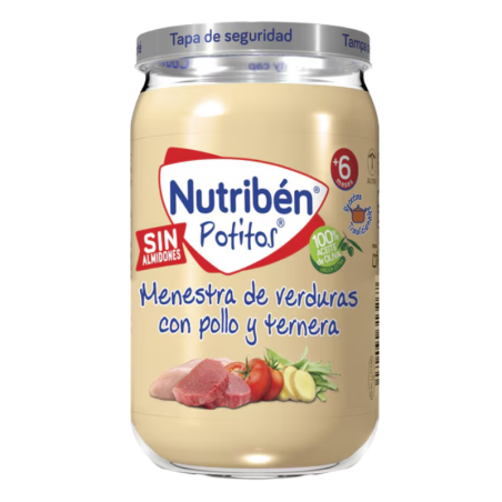 Nutriben guiso de pollo y ternera con judías verdes 235 g