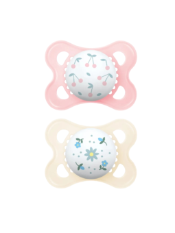 Mam chupete silicona original 0-6 m pack doble rosa