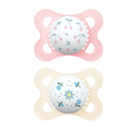 Mam chupete silicona original 0-6 m pack doble rosa