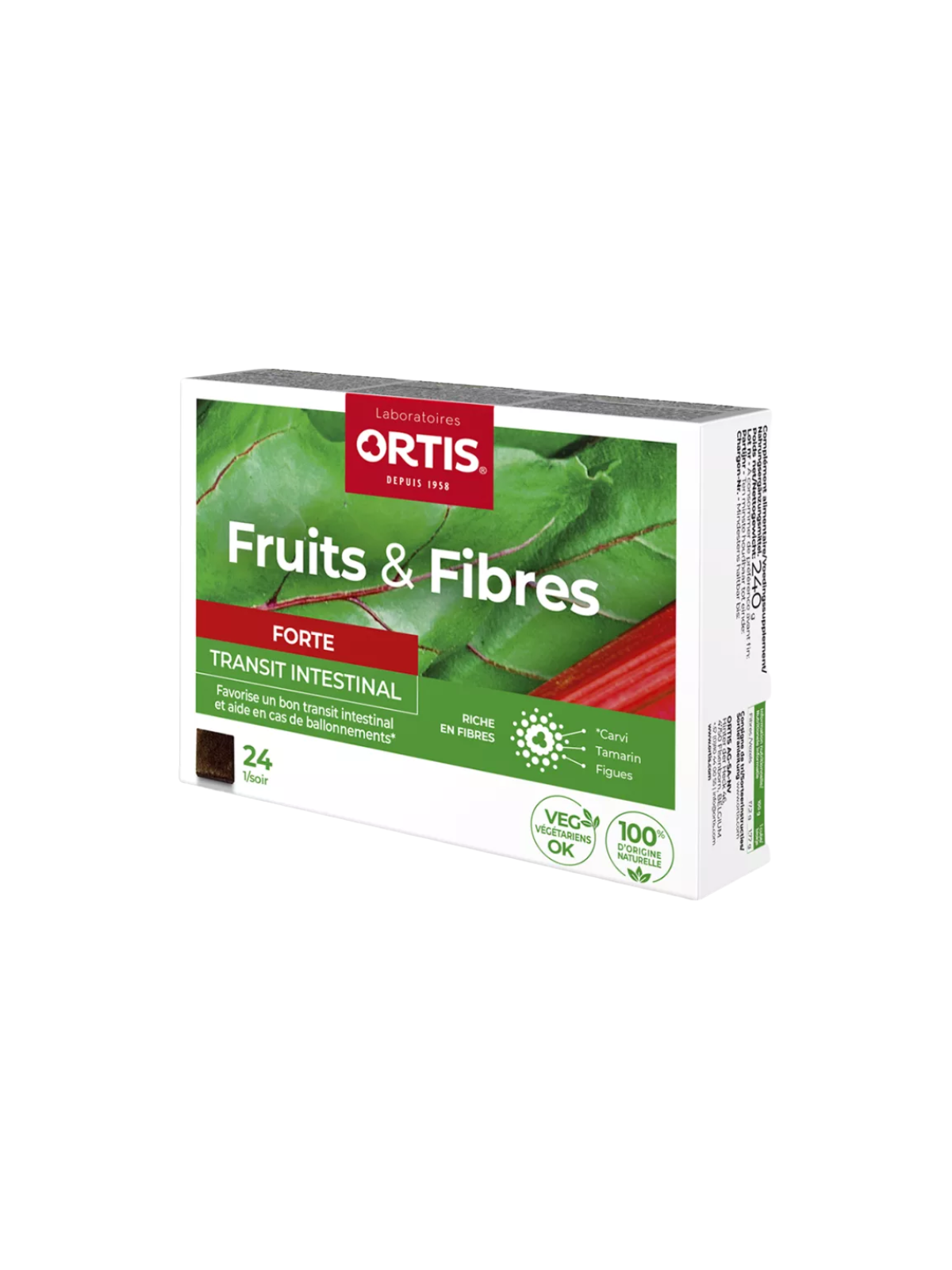 Ortis fruta & fibra forte 24 cubos