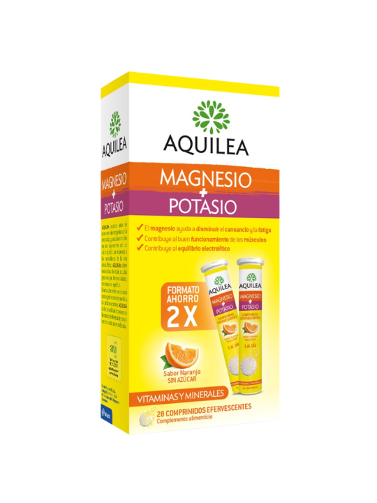 Aquilea magnesio + potasio efervescente