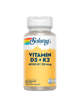 Solaray Vitamin D3 & K2 60 cápsulas