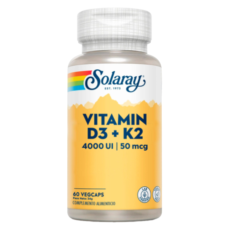 Solaray Vitamin D3 & K2 60 cápsulas