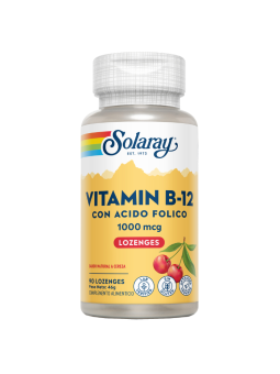 Solaray vitamin b12 1000mcg + ac folico 90 comp