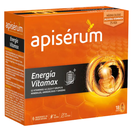 Apiserum energia vitamax 18 viales