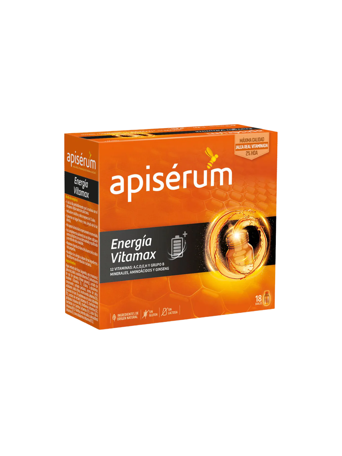Apiserum energia vitamax 18 viales