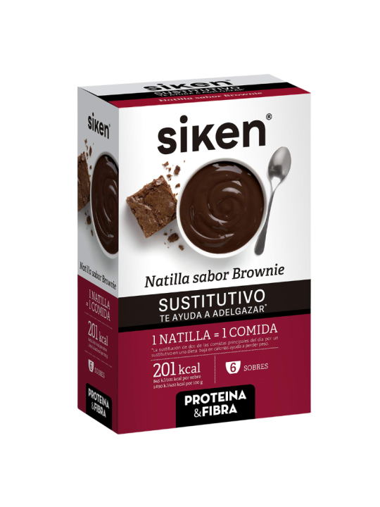Siken protein sustitutive natilla brownie 6 sobres