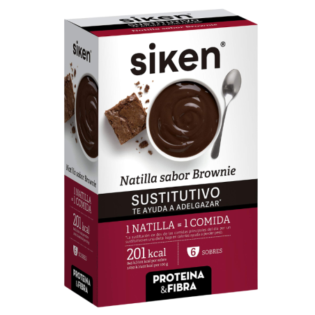 Siken protein sustitutive natilla brownie 6 sobres