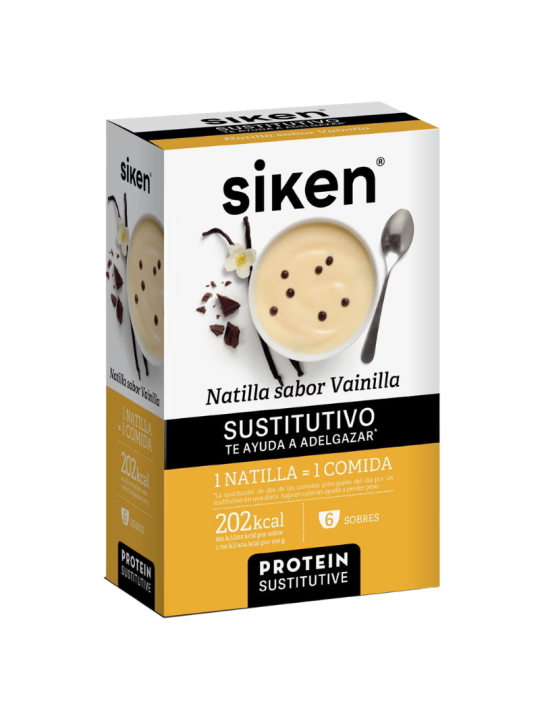 Siken protein sustitutive natilla sabor vainilla 6 sobres