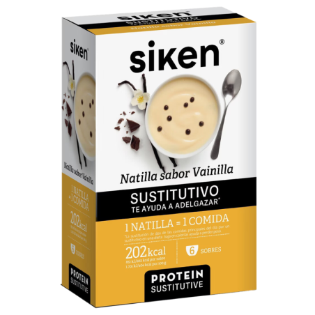Siken protein sustitutive natilla sabor vainilla 6 sobres