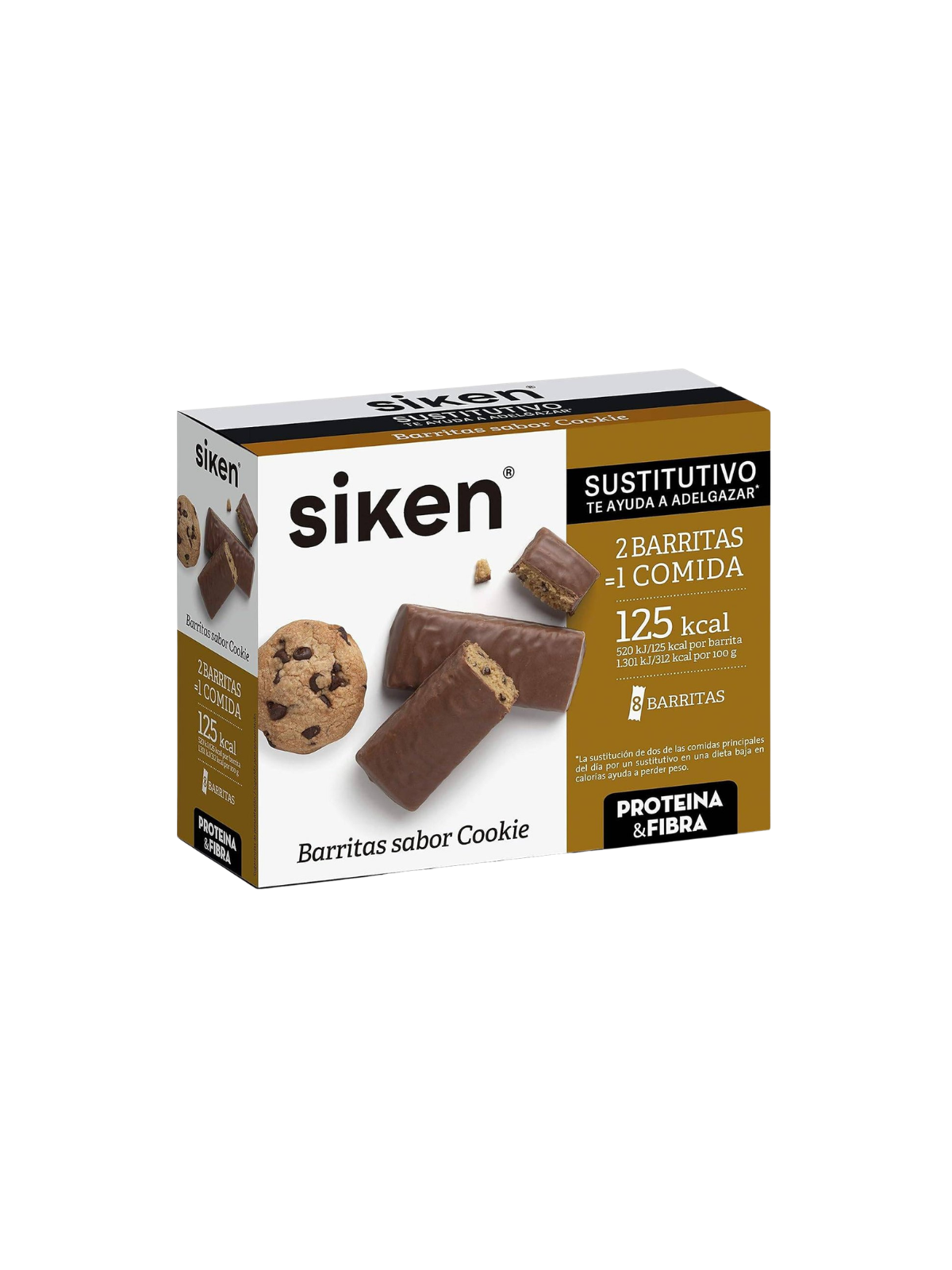 Siken protein sustitutive barrita sabor cookie 8uds