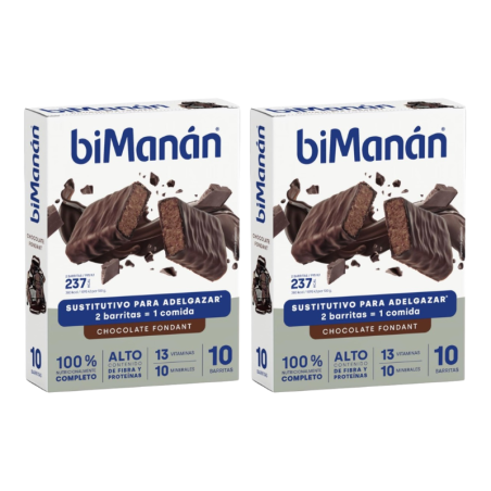 Bimanán sustitutive duplo barrita chocolate fondant