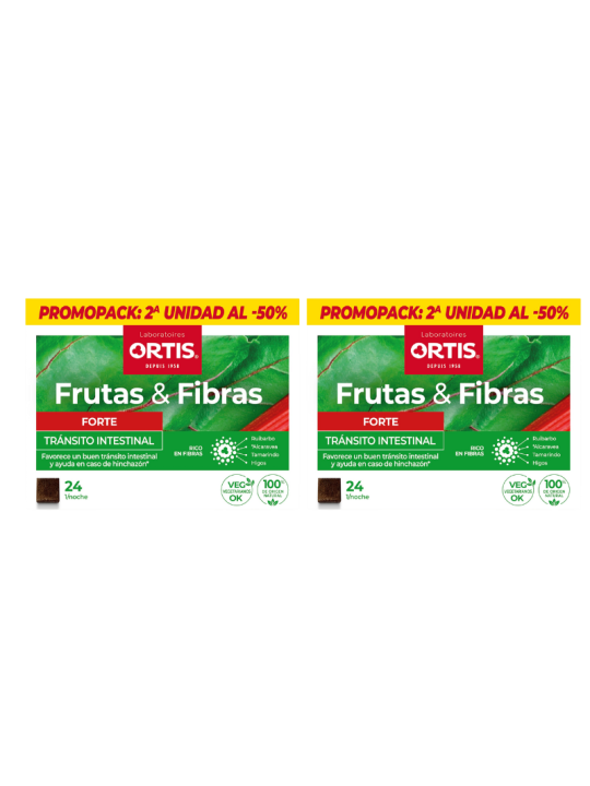 Ortis Fruta y fibra forte duplo 24+24 cubos 1/noche