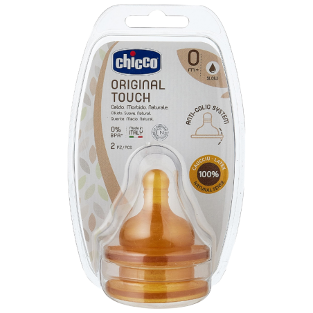 Chicco original touch 0m+ flujo lento 2 unid