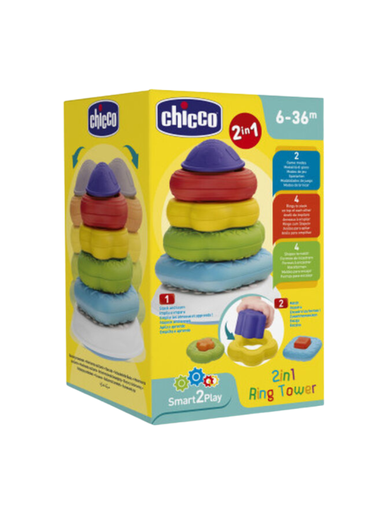 Chicco smart play 2en1 piramide de anillos