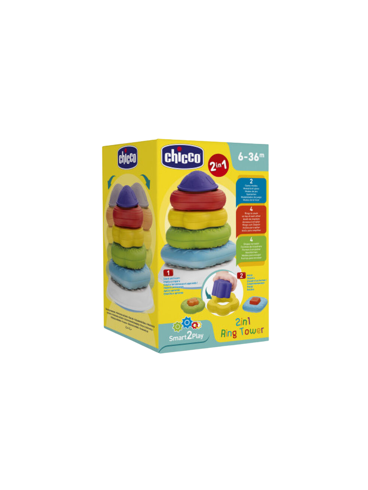 Chicco smart play 2en1 piramide de anillos