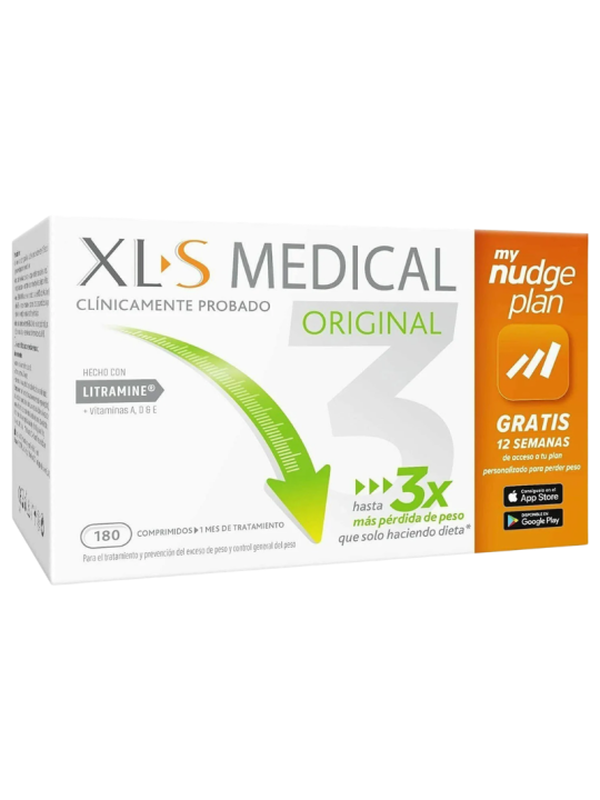 Xls medical original captagrasas nudge 180 comprimidos
