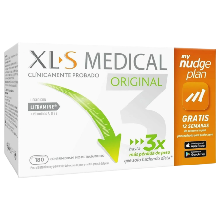 Xls medical original captagrasas nudge 180 comprimidos