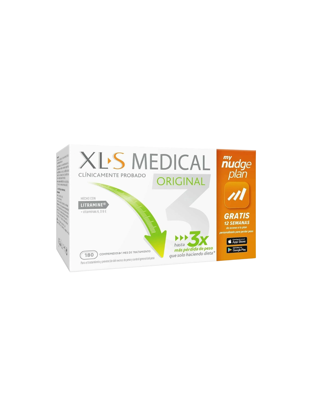 Xls medical original captagrasas nudge 180 comprimidos