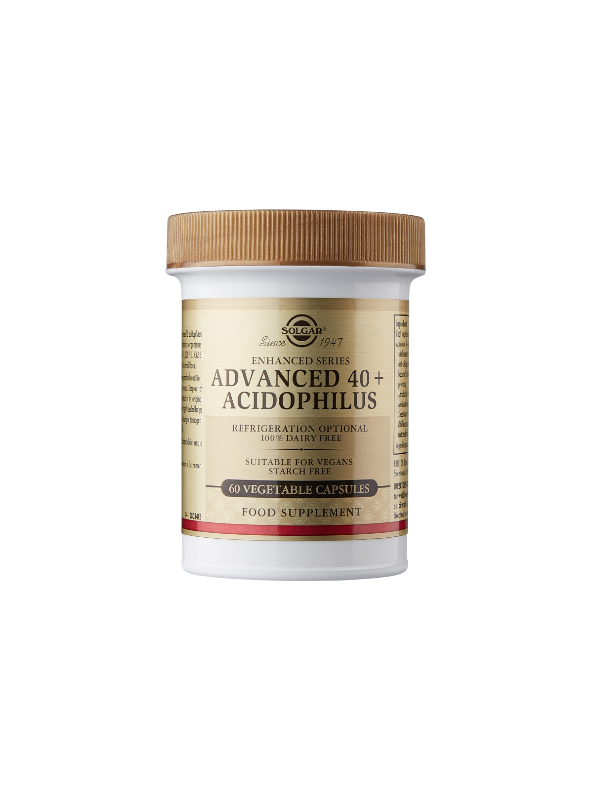 Solgar advanced 40+ acidophilus 60 capsulas