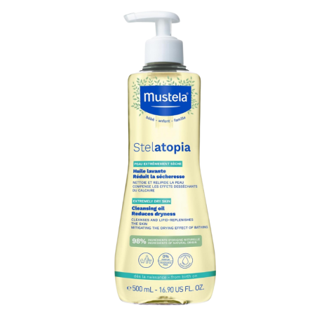 Mustela stelatopia aceite de ducha y baño