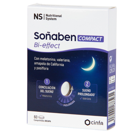 Ns soñaben bi-effect 1,85 mg melatonina 60 comp