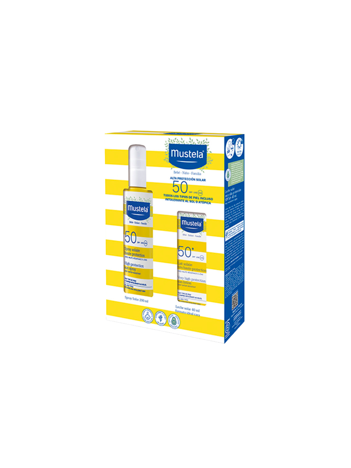 Mustela pack solar spray solar spf 50 + leche solar spf 50+