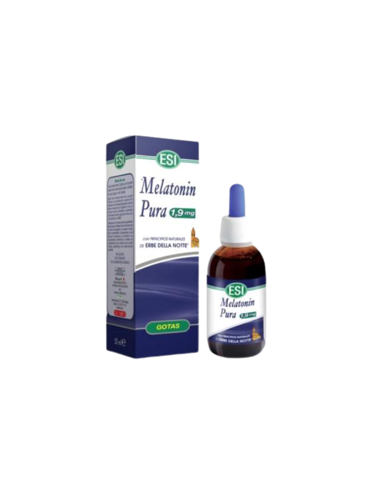 Melatonin pura 1.9 mg 50ml gotas sin erbe notte  esi