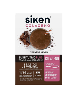 Siken sustitutivo colageno batido 6 sobres 50 g sabor cacao