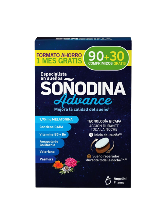 Soñodina advance melatonina bicapa 90 + 30