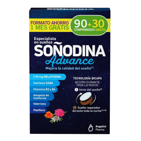Soñodina advance melatonina bicapa 90 + 30