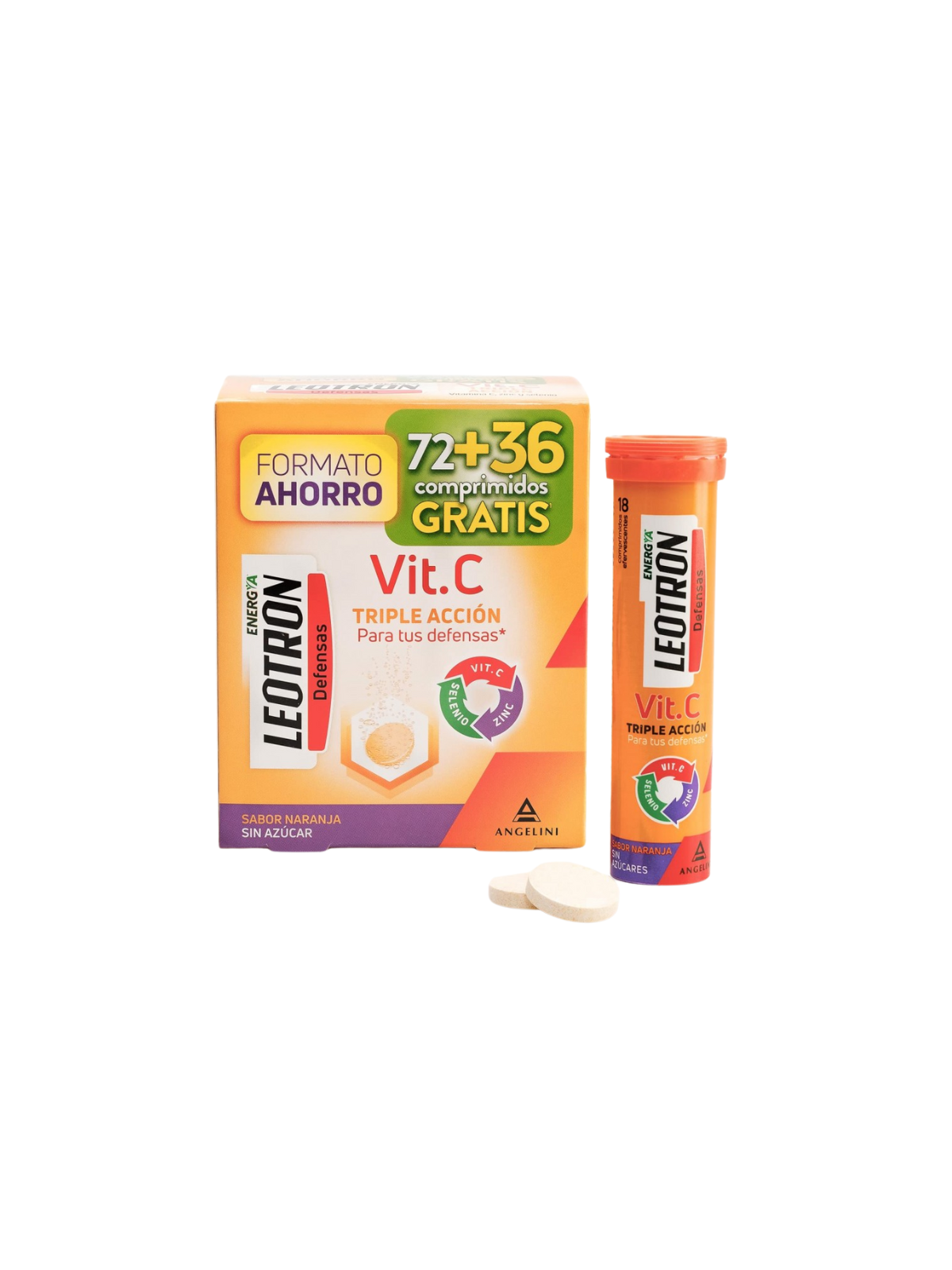 Angelini leotron defensas vit C 72 + 36 comprimidos