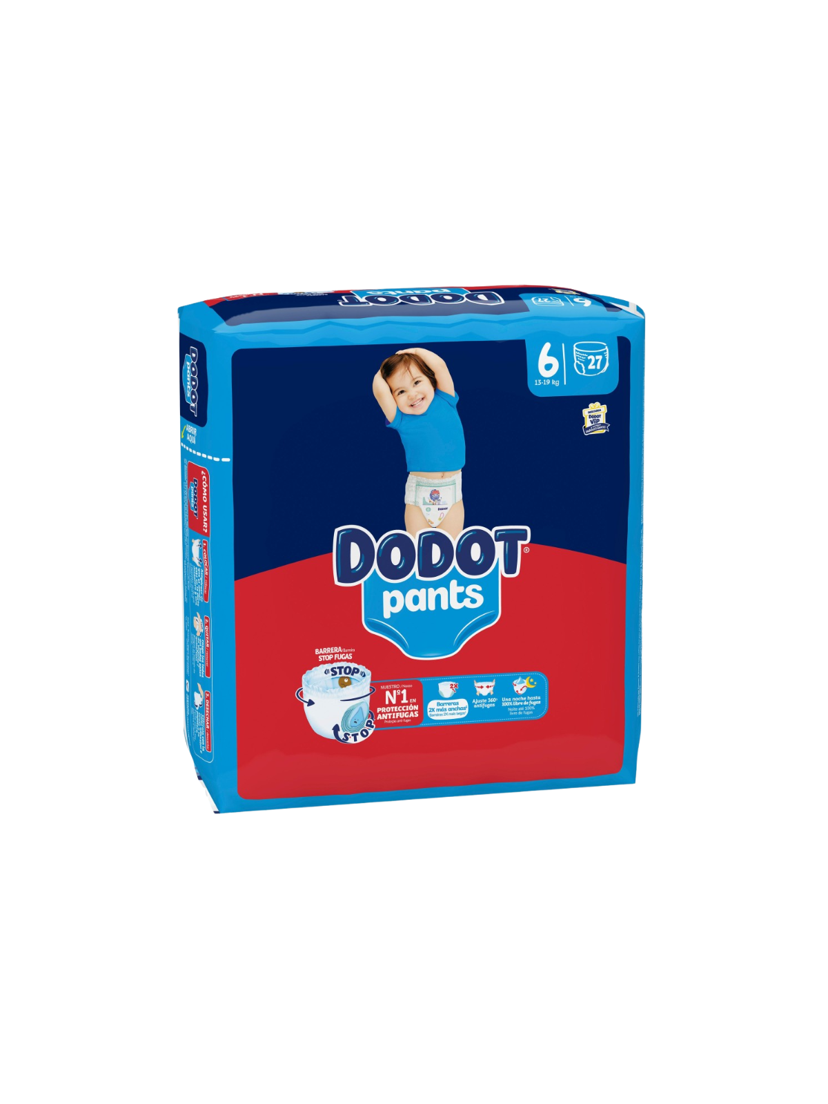Dodot pants talla 6 +15 kg 27 unidades