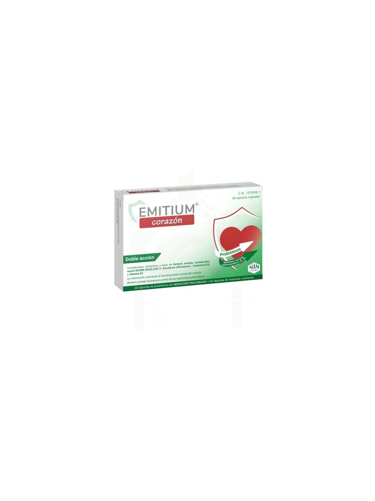 Emitium corazon 40 capsulas