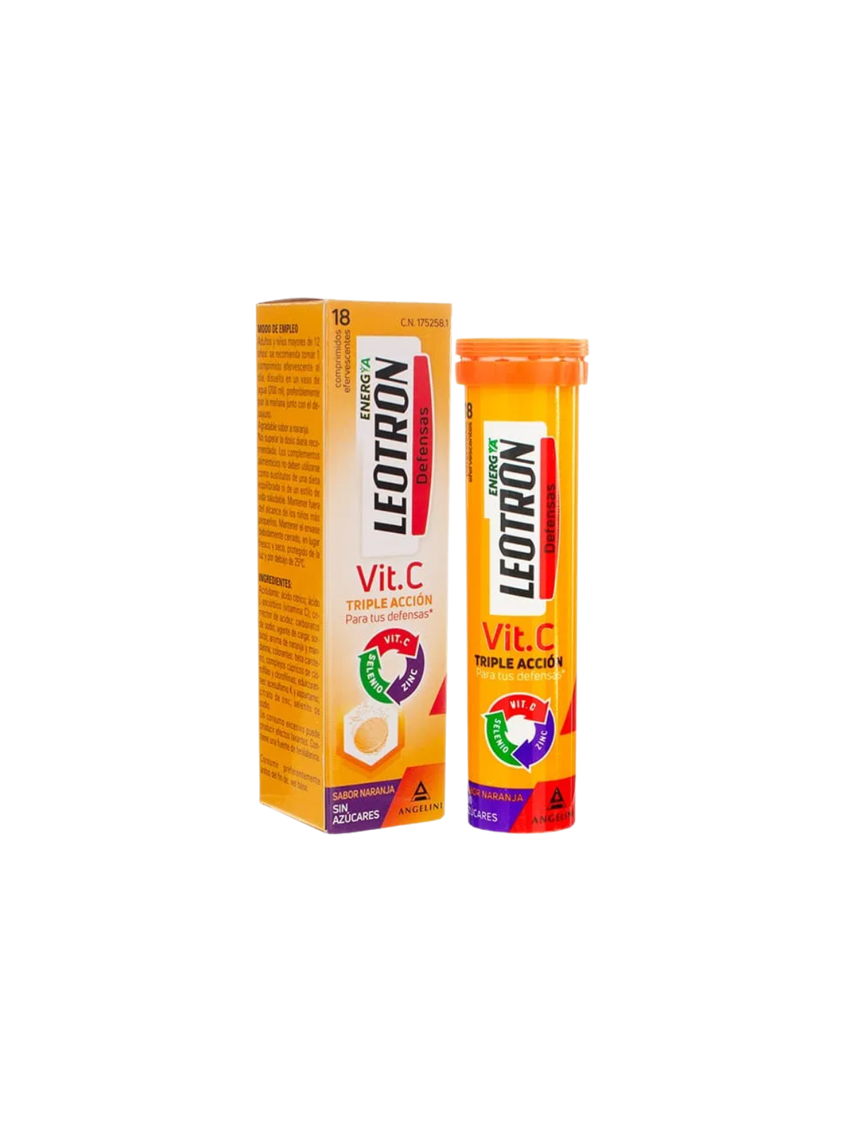 Leotron vitamina C 18 comprimidos efervescentes