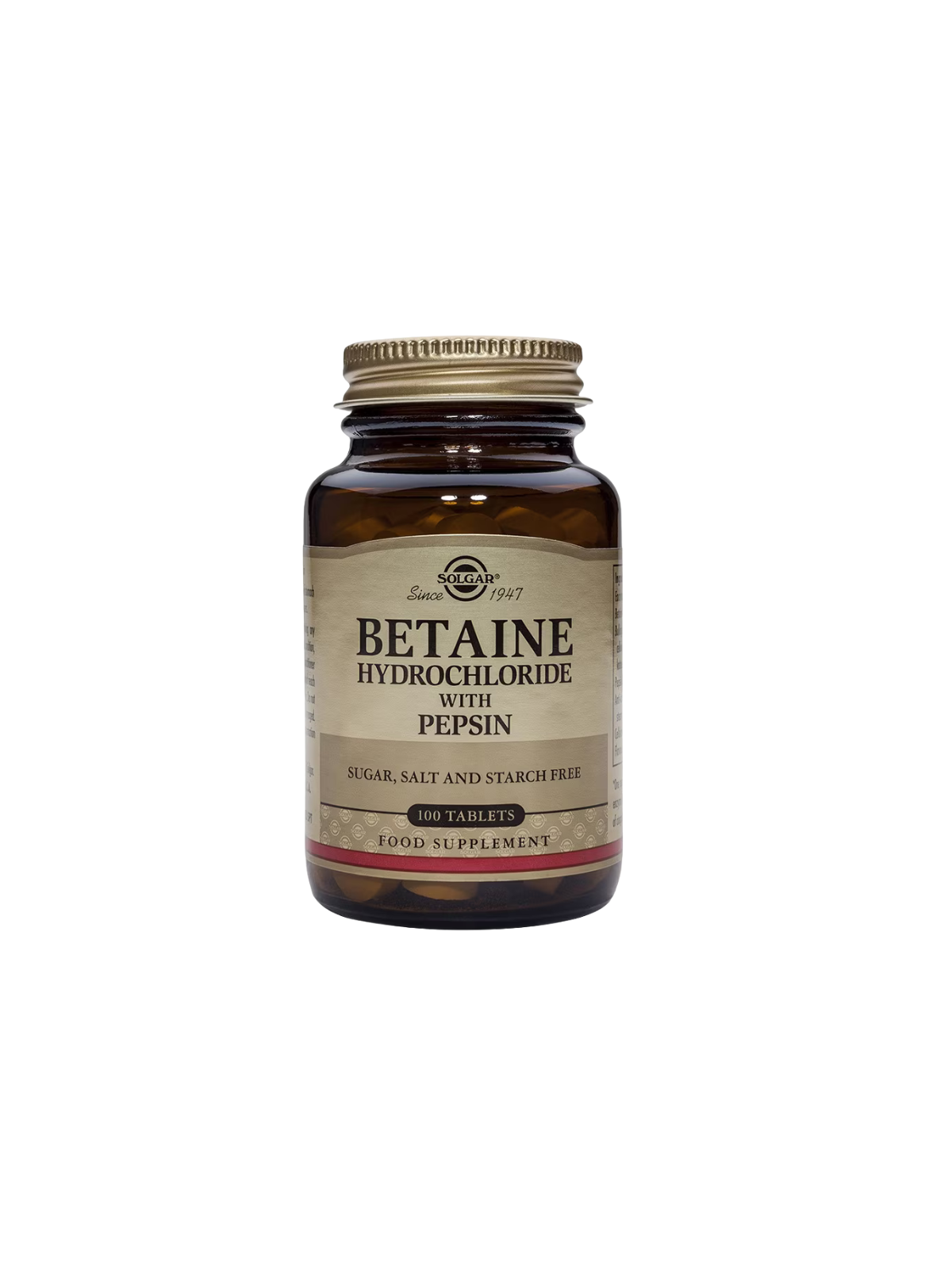Solgar Betaina clorhidrato 100 caps