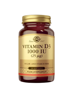 Solgar vitamina D3 1000 UI 100 cápsulas blandas
